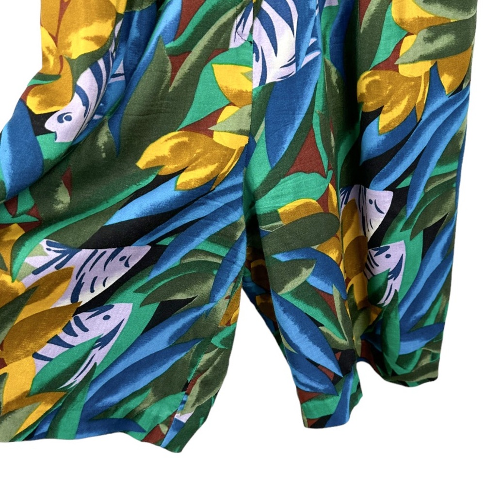 Vintage Milanzo Fish Print Belted Romper Size 9/10 - Picture 6 of 12